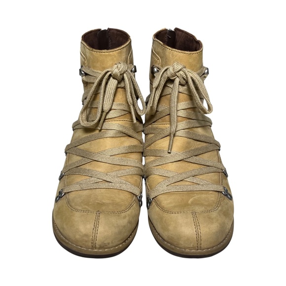 Merrell Women's Size 10 Shiloh II Boots Beige Leather Zip Booties Chunky Heels - Picture 8 of 13